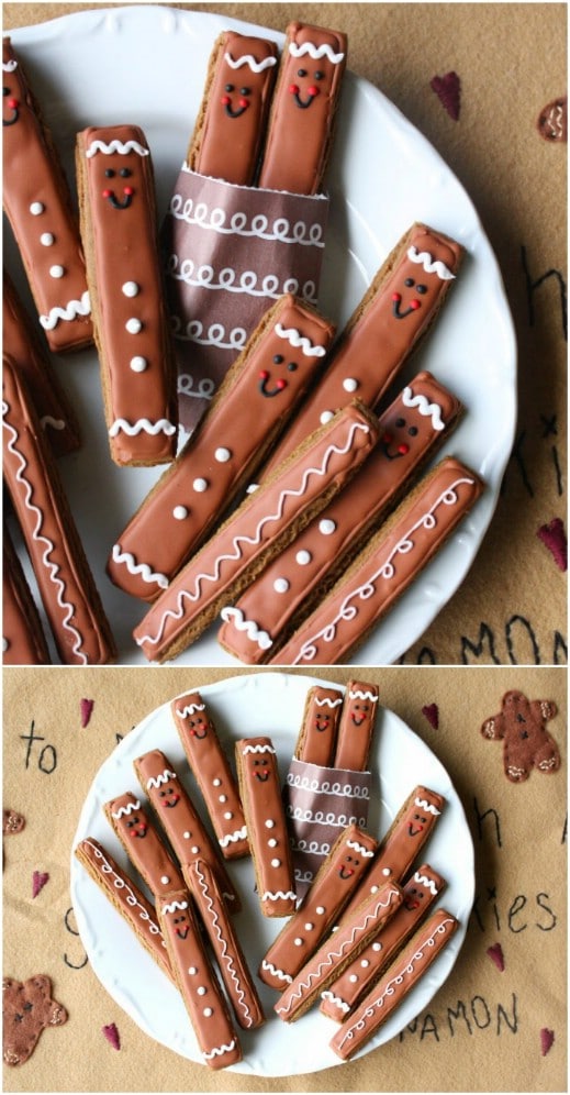 Gingerbread Man Cookie Sticks