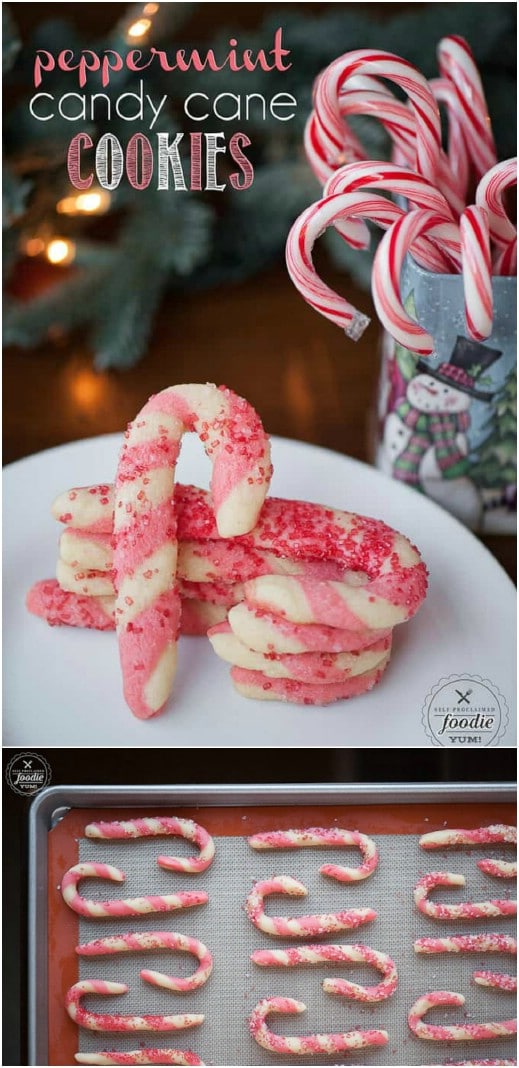 Yummy Peppermint Candy Cane Cookies