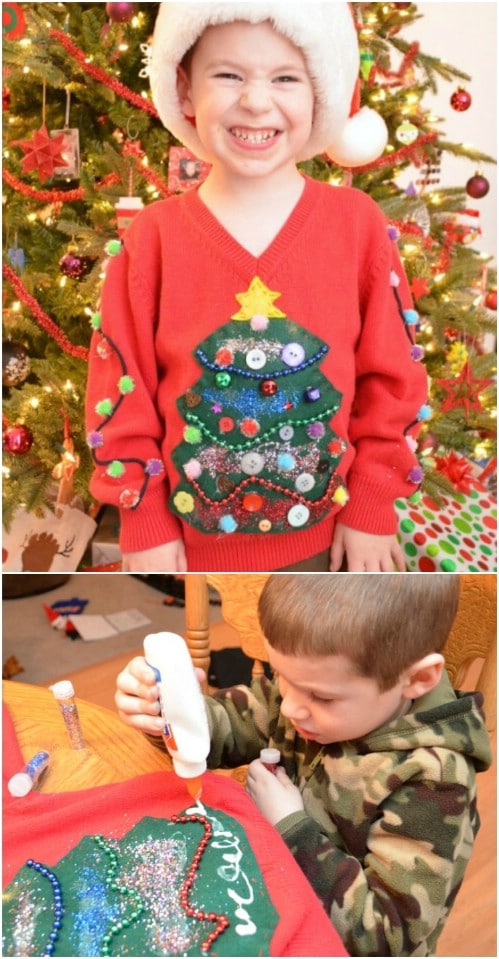 Süße Kinder DIY hässliche Weihnachten Pullover