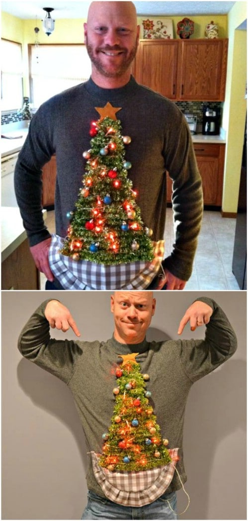 Beleuchtetes DIY hässliches Weihnachts-Sweatshirt
