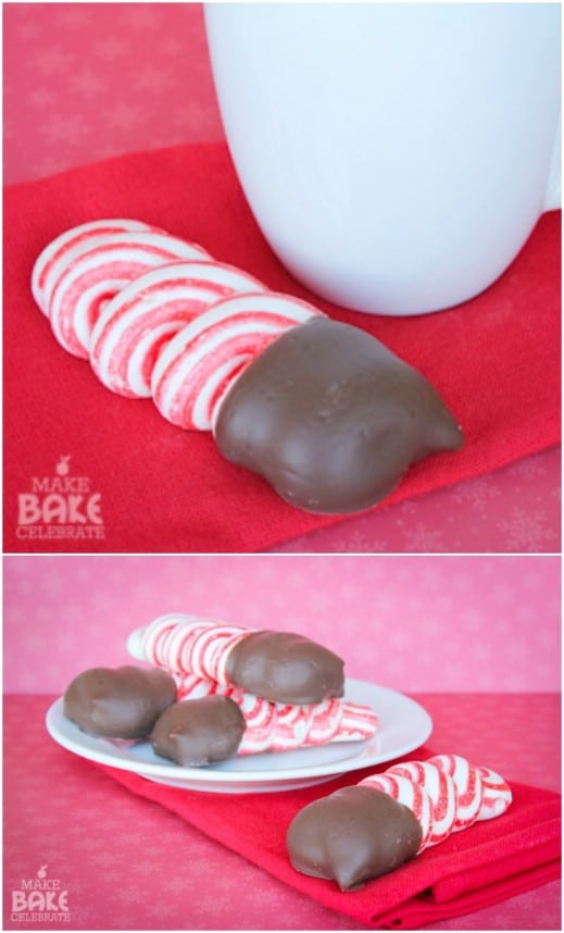 Chocolate Covered Peppermint Meringue Cookies