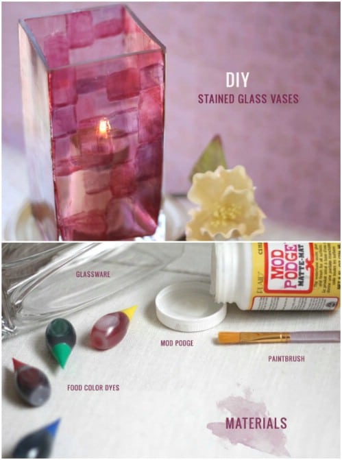 DIY Stained Glass Votive Holders