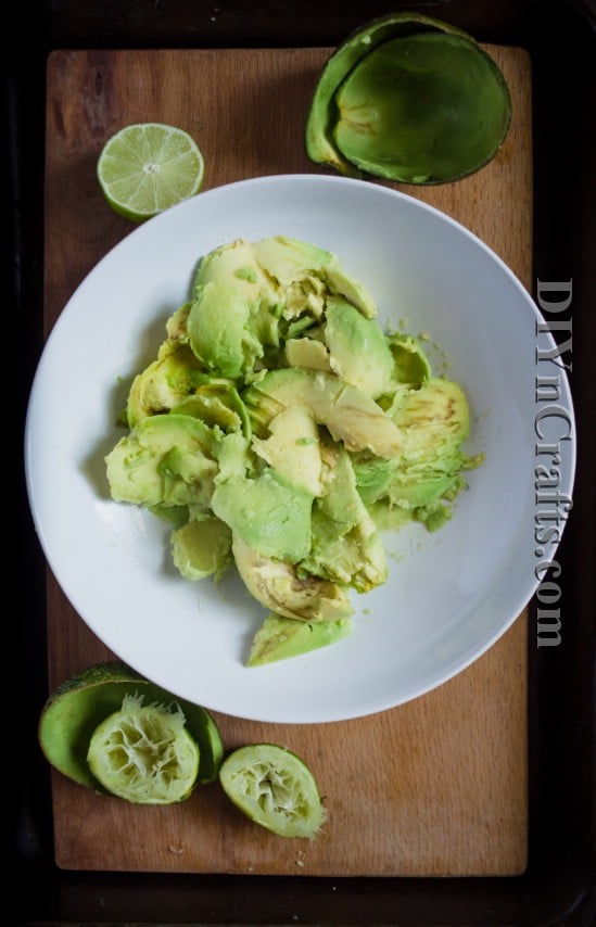 Mash avocado with a fork or potato masher for great consistency