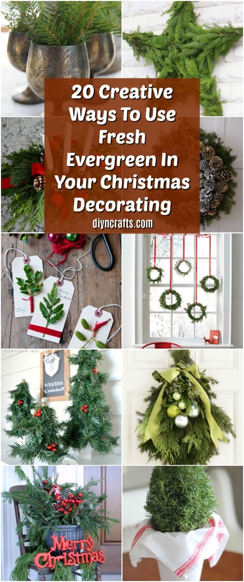 20 Creative Ways To Use Fresh Evergreen In Your Christmas Decorating
