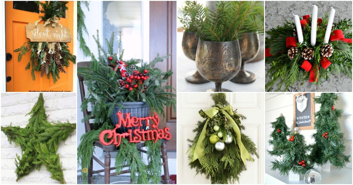 20 Creative Ways To Use Fresh Evergreen In Your Christmas Decorating Diy Crafts
