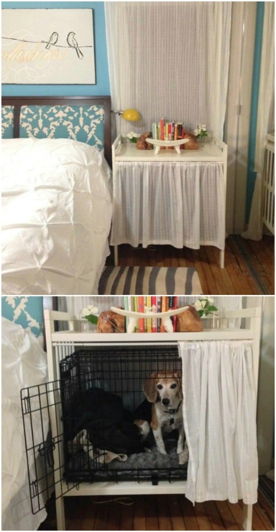 DIY Dog Crate And Bedside Table