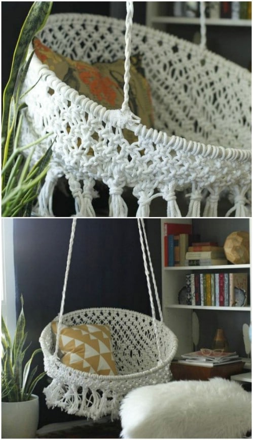 DIY Hanging Macramé Chair