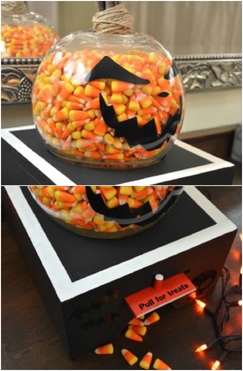 Upcycled Fish Bowl Candy Dispenser