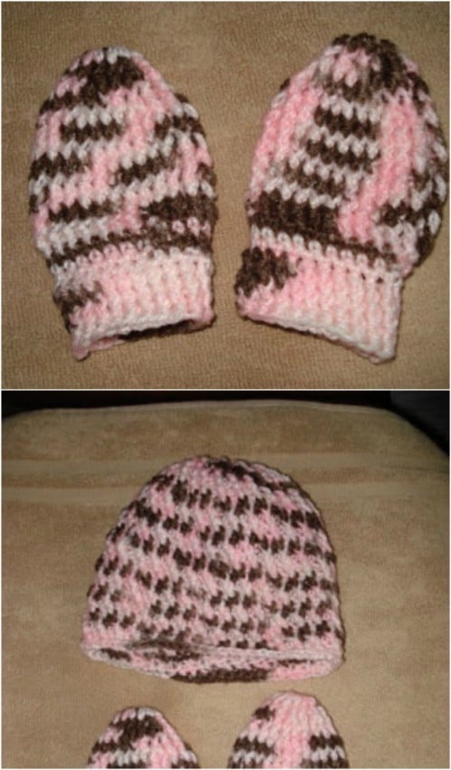 Crochet Thumbless Baby Mittens