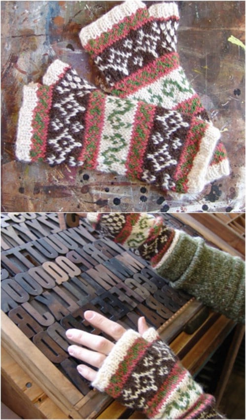 Inca Alpaca Knit Fingerless Gloves