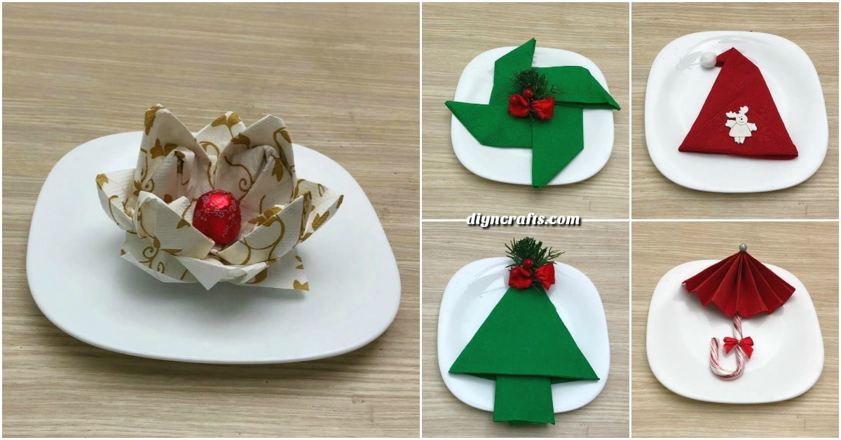 How to Fold These 5 Easy and Decorative Christmas Napkins DIY & Crafts