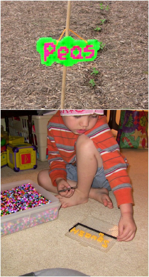 DIY Fuse Bead Plant Markers