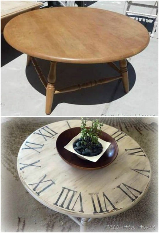 Gorgeous Pottery Barn Knockoff Clock Table