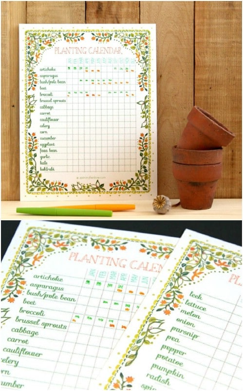 DIY Planting Calendar