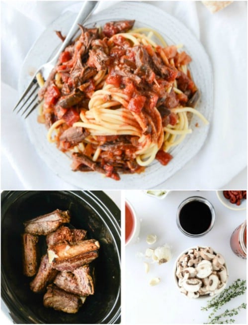 Slow Cooker Short Ribs With Bucatini