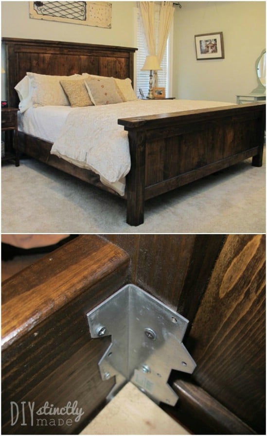 DIY Wooden Sleigh Bed