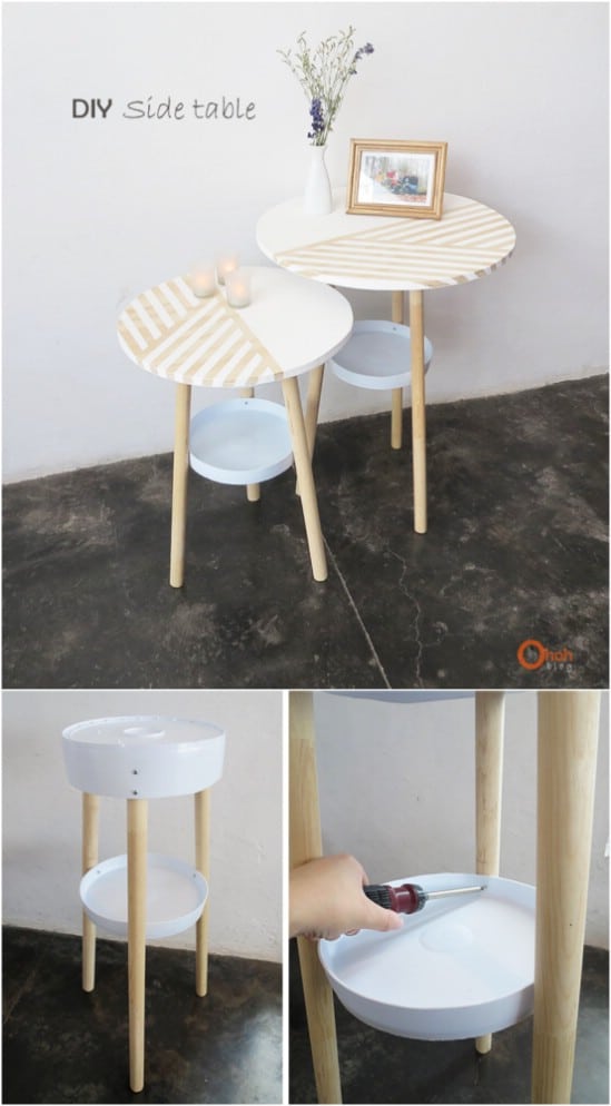 Upcycled Bucket Side Tables