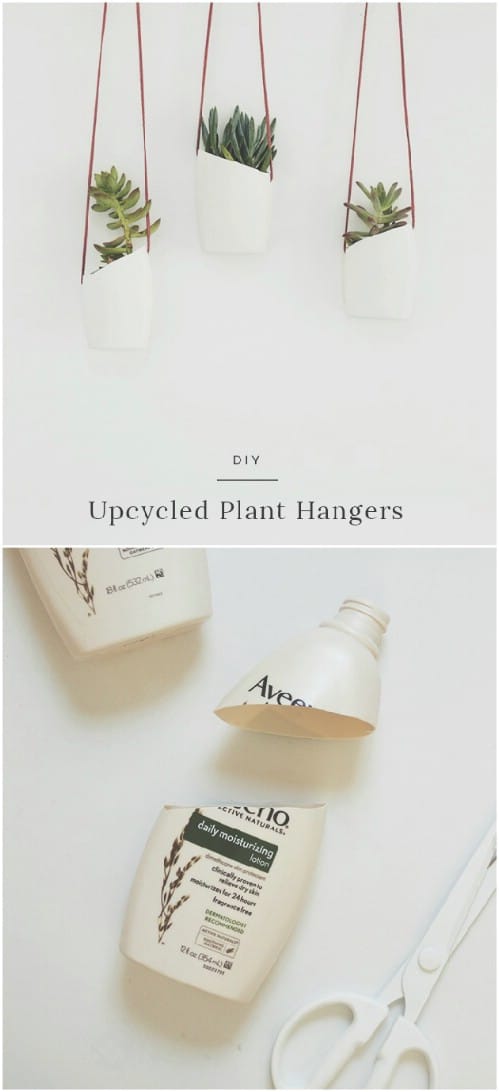 Upcycled Plastic Bottle Hanging Planters