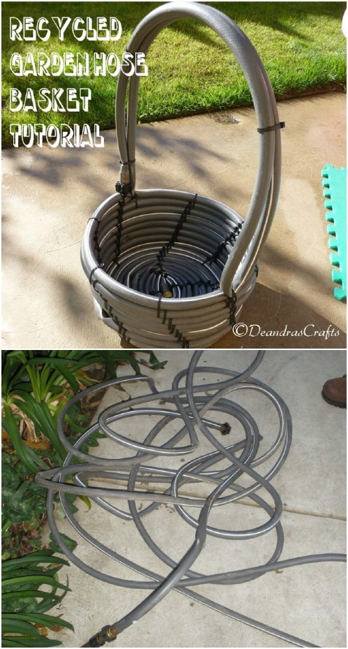 Recycled Garden Hose Basket