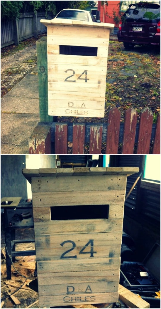 Upcycled Pallet Letter Box