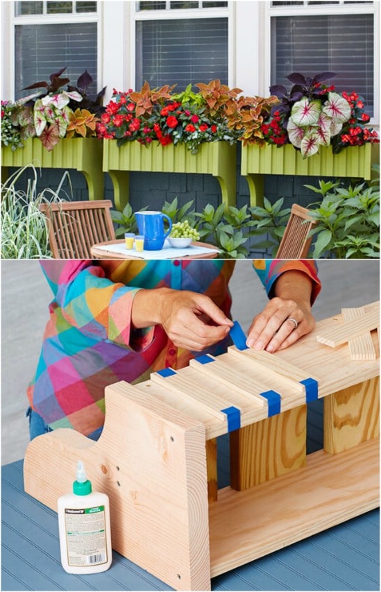 Easy DIY Planked Window Boxes
