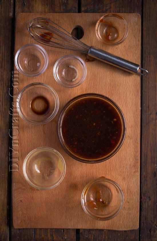 Homemade sauce mixing: