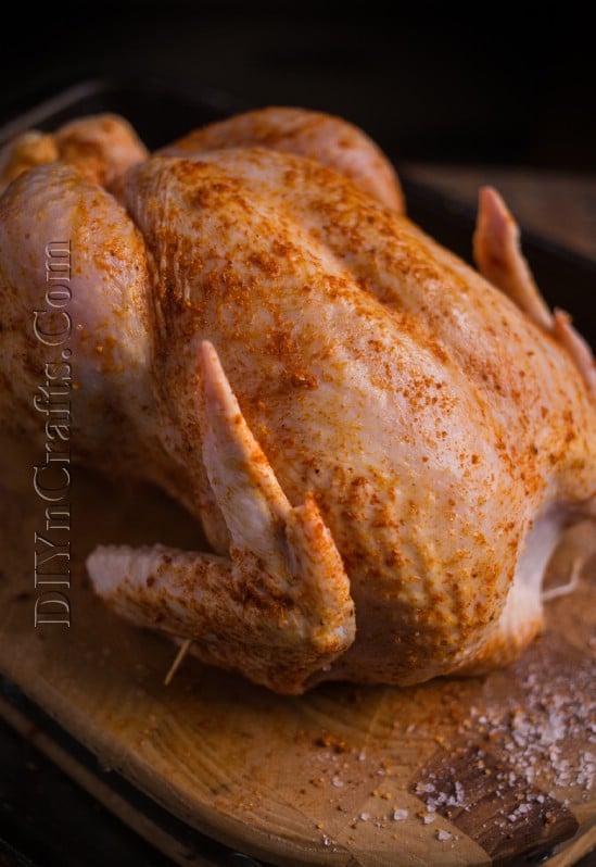 Seasoning the chicken: