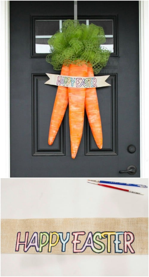 Easy DIY Carrot Door Hanger