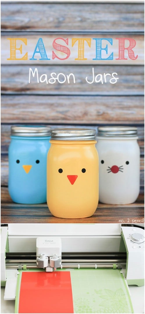 Cute DIY Easter Mason Jars