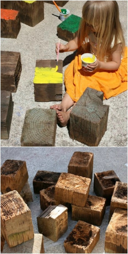 Giant DIY Reclaimed Wood Blocks