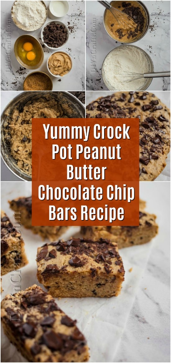 Yummy Crock Pot Peanut Butter Chocolate Chip Bars Recipe