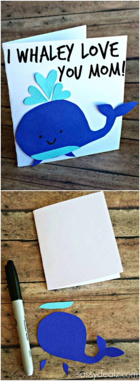 Easy DIY Whale Mother’s Day Card