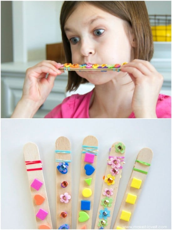 Fun And Easy Craft Stick Harmonicas