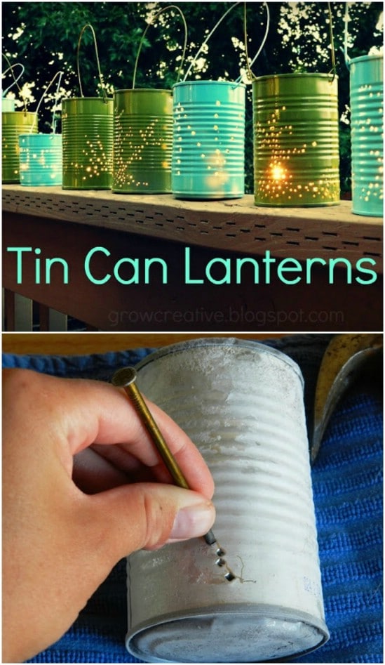 Recycled Tin Can Lanterns