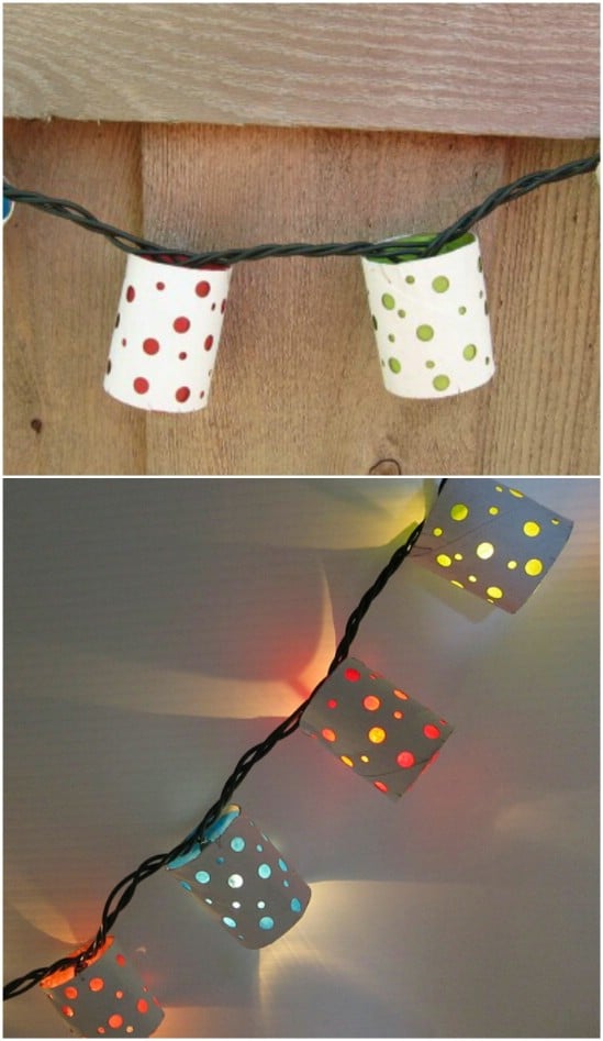 Upcycled Toilet Paper Roll Lanterns