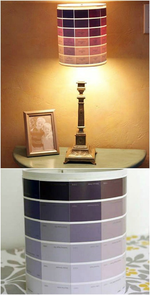 Simple DIY Paint Chip Lampshade