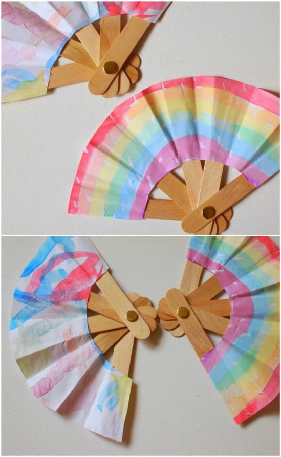 DIY Folding Popsicle Stick Fan