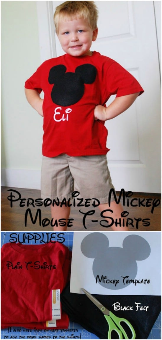 DIY Personalized Mickey Mouse T-Shirts