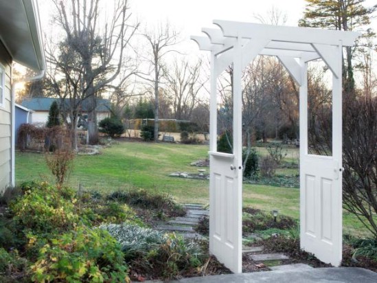 Repurposed Door Pergola