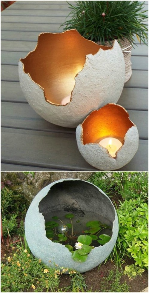 Golden Centered Decorative DIY Garden Spheres