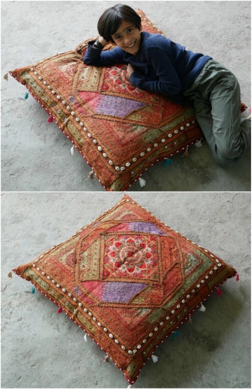DIY Bohemian Style Floor Cushion