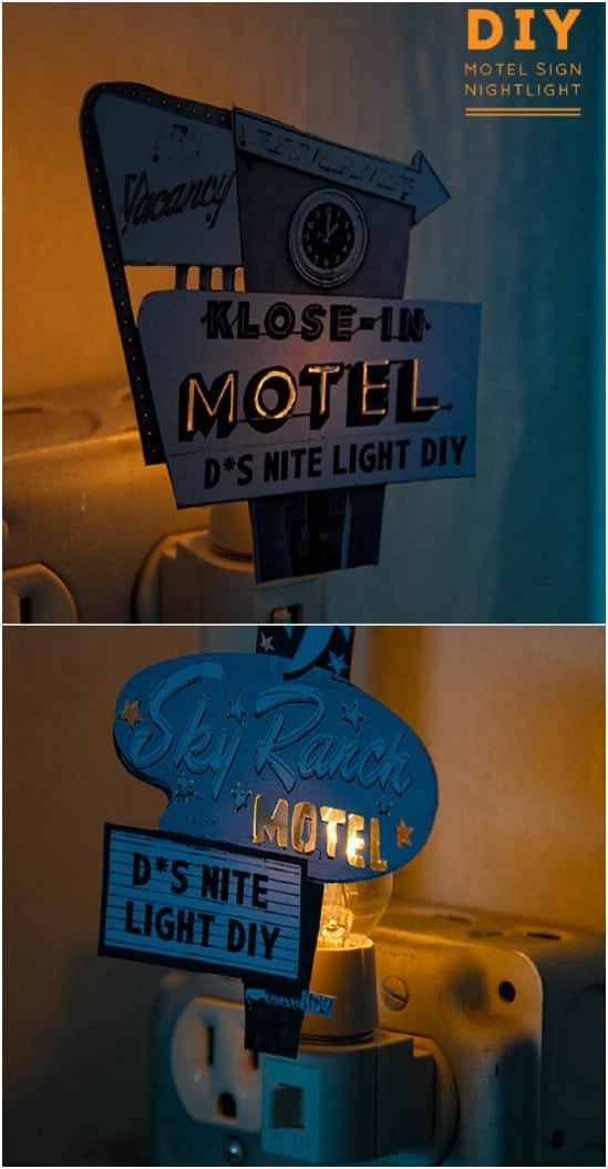 Whimsical DIY Motel Sign Nightlight