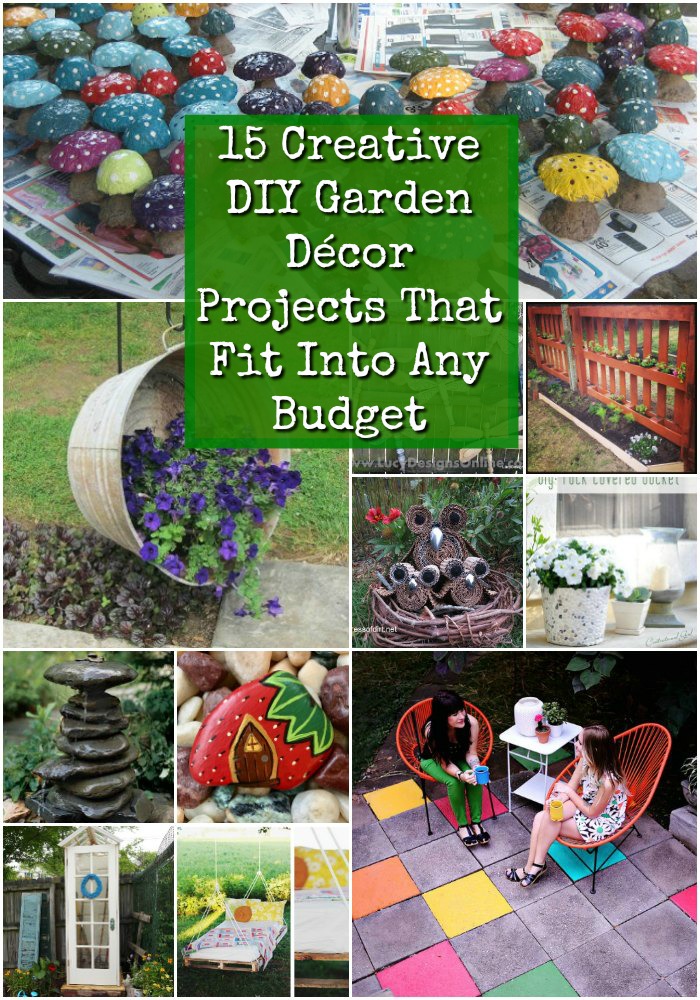 15 Creative DIY Garden Decor Projects That Fit Into Any ...