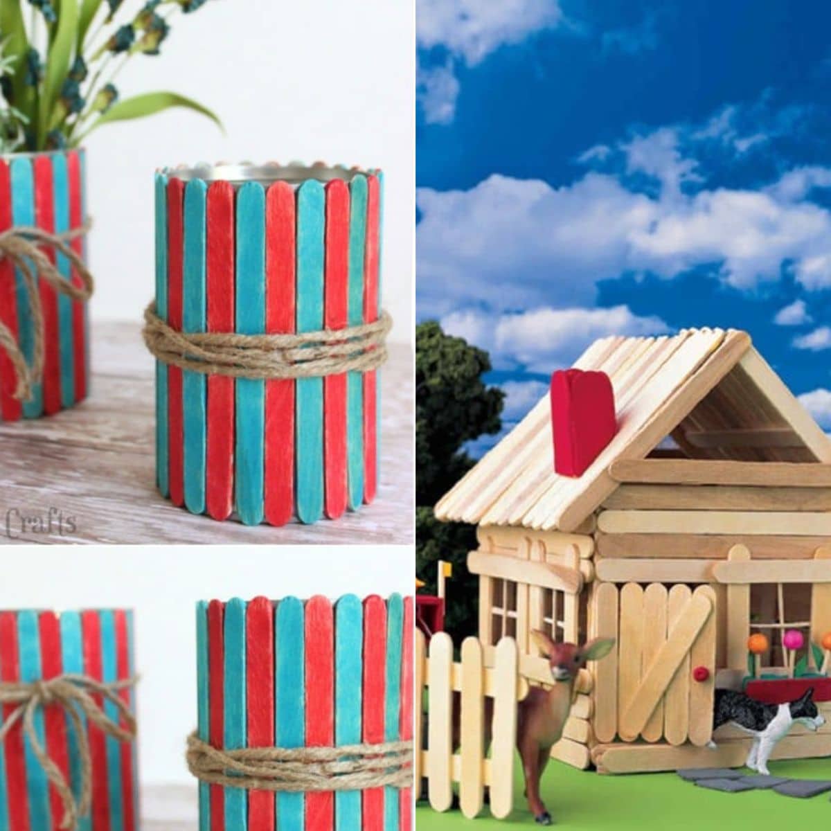 Detailed Popsicle Stick House, EASY DIY