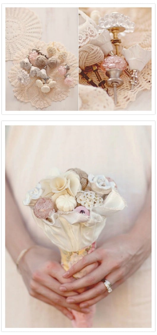 DIY Knob And Pull Bridal Bouquet