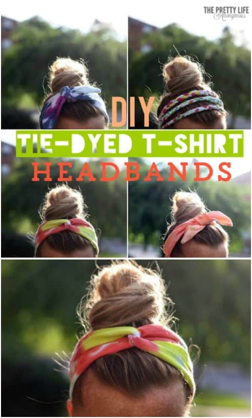 Tie Dye Upcycled T-Shirt Headbands