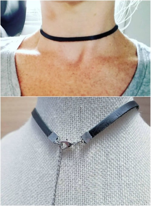 Simple Statement Piece – Thin Leather Choker