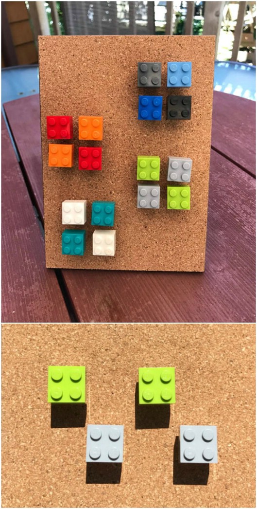 Repurposed Lego Thumbtacks