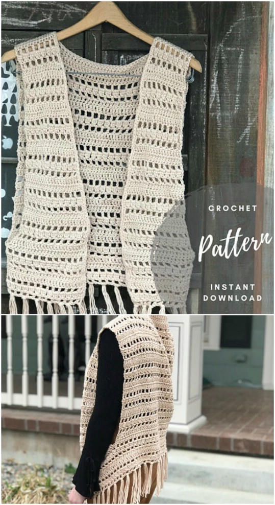 Simple DIY Crocheted Vest