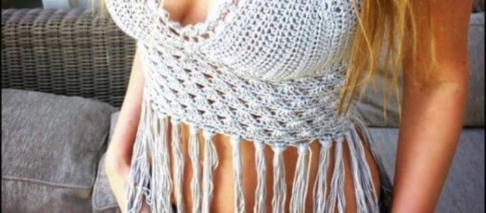 Simple Crochet Top With Fringe